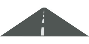 highway straight road panorama vector drawing