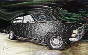 Clipart of old black vehicle