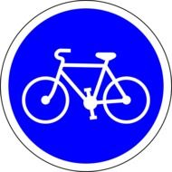 Cycling road sign