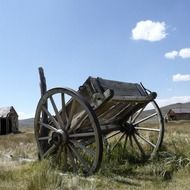 old antique wooden wagon