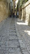 landscape of paved street in provence perspective scene