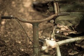 vintage scooter motorbike close-up