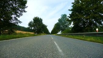 empty asphalt road perspective