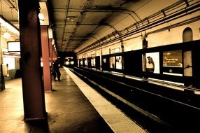 deserted station of the city subway