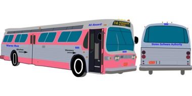 Drawing of the public buses