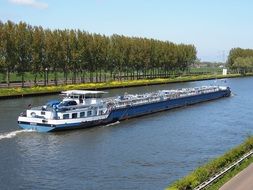 Cargo ship on the Amsterdam Rhine Canal