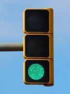 green traffic light closeup photo