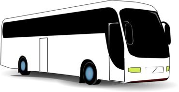 travel bus with black windows