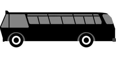 clipart of black travel bus