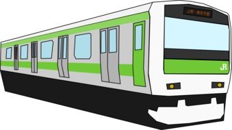 green tram car as a drawing