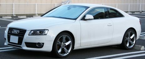 white audi a5