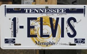 automobile metallic plate 1- elvis