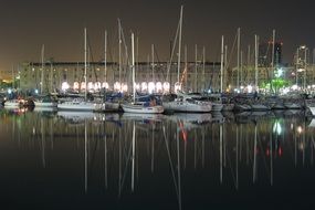 ships and yachts in the harbor