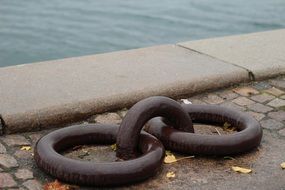 iron rings on the waterfront