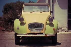 picturesque old car, greece, crete