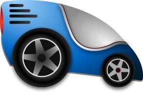 painted futuristic car