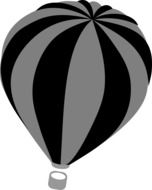black and white photo of a balloon on a white background
