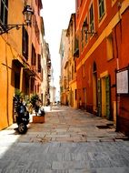 Colorful lane in summer