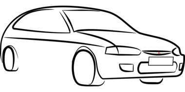 clipart of Mitsubishi Colt car silhouette