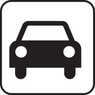 black car on a white background