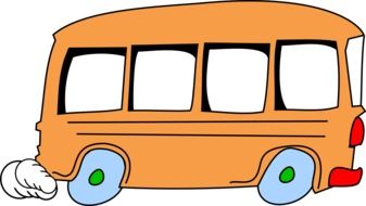 Cute orange bus
