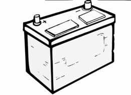 car battery as a graphic image