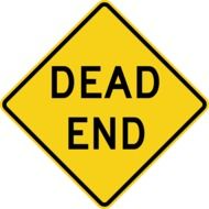 dead end road sign drawing