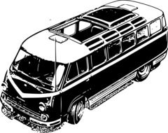 black white bus pattern