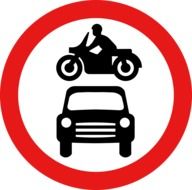 clipart of ban on driving roadsign