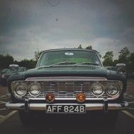 vintage car in grunge style