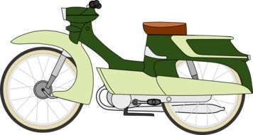Vintage moped clipart