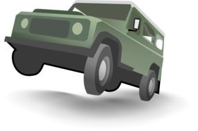 clipart of the green jeep