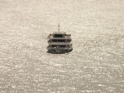 ferry on the water of the sea