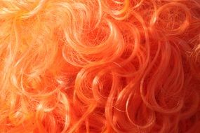 orange hair for carnival close-up