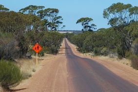 road in sparsely populated area, australia