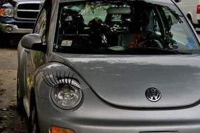 Volkswagen car with beautiful lights
