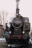 active steam locomotive on the railway