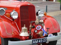 Red antique car