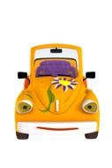 cartoon car on a white background
