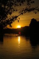 sunset on Danube