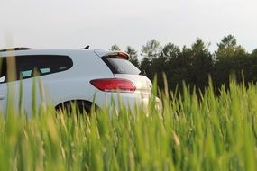 White Volkswagen Scirocco