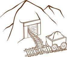 Clip art of mountain trolley