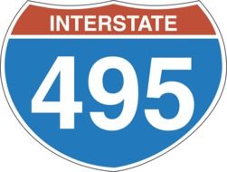 interstate 495 road sign