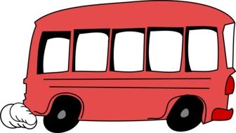 bus cartoon as a drawing