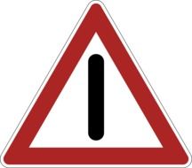 warning red traffic sign