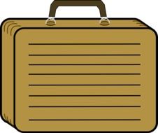 Brown suitcase clipart