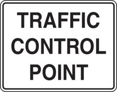 road sign about the control point