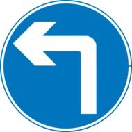 road sign turn left