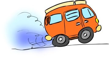 van car funny drawing