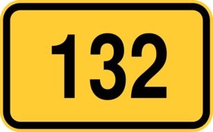 132 highway road sign